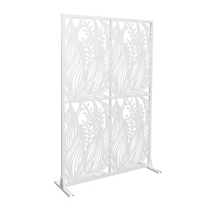 Grungis W3.8Ft X H6Ft Privacy Fence with Bird Shape,Metal Outdoor Privacy Screen for Balcony,Patio,Garden - 1 of 4