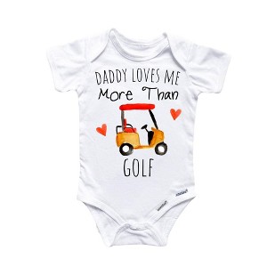 Golf Love Onesie® Baby Boy Girl Clothes Infant Bodysuit Funny Cute Newborn GS1 - 1 of 3