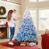 Tangkula 5/6/7/8 FT Artificial Christmas Tree Hinged Snow Flocked Xmas Tree w/ 456/820/1264/1774 Branch Tips - 2 of 4