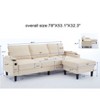 NicBex L-Shaped Sectional Sofa with Storage Ottoman,USB Port and 2 Cup Holders for Living Room,Apartment,Office - 3 of 4