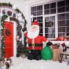 Angel Sar 6ft Lighted Inflatable Santa Claus with Gift Bag, LED Blow-Up Yard Decoration, Funny Outdoor Christmas Decor for Lawn, Garden, Party - 2 of 4