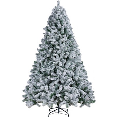 Best Choice Products 7.5ft Pre-Lit Frosted Scotch Pine Christmas Tree w/ 1,320 Branch Tips, 450 2-in-1 LED Lights