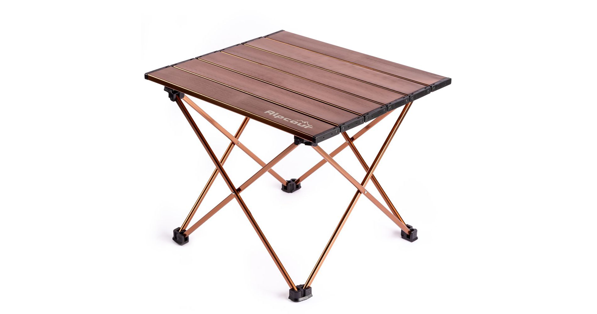 Alpcour Compact Folding Camping Table - Lightweight Aluminum Portable Side Table - Small