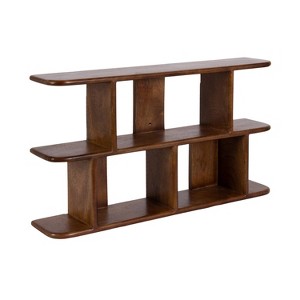 Kate & Laurel All Things Decor 30"x17" Madero Wooden Wall Shelf Walnut Brown - 1 of 4