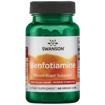 Swanson Benfotiamine - Maximum Strength 300 mg 60 Veggie Capsules