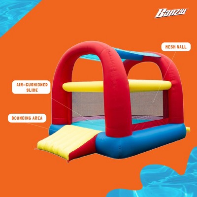 Banzai Banzai Cool Canopy Bouncer Outdoor Inflatable Slide/Shaded Backyard Bounce House