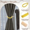 Unique Bargains Cotton Hand-Woven Decorative Drape Curtain Tiebacks with Wood Club - 3 of 4
