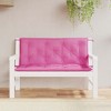 vidaXL Bench Cushion Water Repellent Outdoor Seat Cushion Pad Oxford Fabric - Pink 47.2" - 3 of 4
