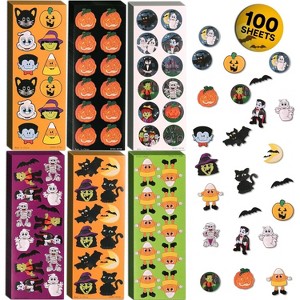 Halloween Stickers - 1000+ Small Stickers, 100 Sheets for Kids, Party Favors & Treats, Gifts & Goodie Bag Fillers - 1 of 1