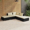 vidaXL Garden Lounge Set Black, Cream - 2 of 4