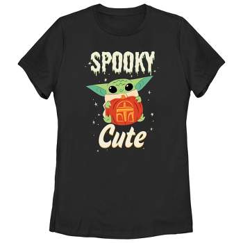 Women's Star Wars The Mandalorian Halloween Grogu Spooky Cute Pumpkin T-Shirt
