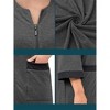PAVILIA Women Zipper Robe, Loungewear Dress Lightweight Sleepwear Housecoat Nightgown Long Bathrobe, Jersey Robe with Pocket - 4 of 4