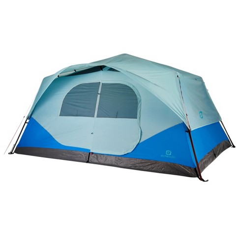 Outbound Quickcamp 10 Person 3 Season Lightweight Cabin Style Tent With A  Heavy Duty 600 Mm Coated Rainfly, Front Canopy, And Carry Bag, Blue : Target