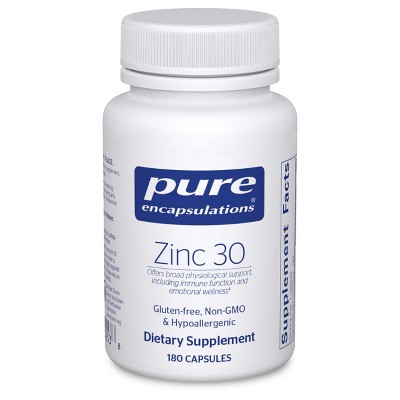 Pure Encapsulations Zinc 30 mg - Immune System Support, Growth and Development, Wound Healing, Prostate, and Reproductive Health