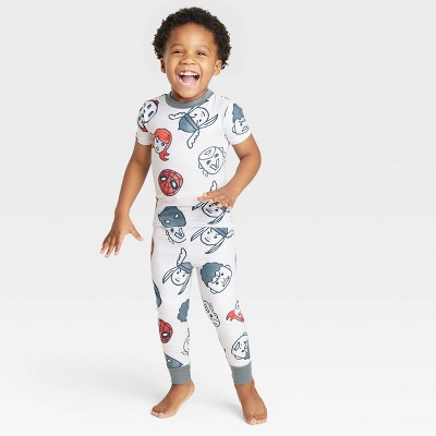 Boys' Disney Avengers 2pc Sleep Pajama Set - Gray