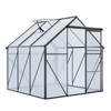 VYNXARIA 6*6FT-BLACK Polycarbonate Greenhouse Raised Base and Anchor Aluminum Heavy Duty Walk-in Greenhouses for Outdoor Backyard in All Season - 3 of 4