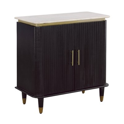 Treasure Trove Accents 2 Door Cabinet Carlyle Black/Gold