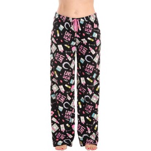 Just Love Womens  Print Plush Fleece Pajama Pants - 1 of 3
