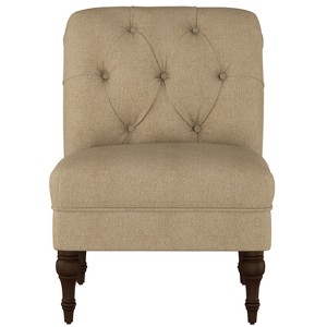 Wales Rollback Tufted Turned Leg Slipper Chair Aiden Almond - Threshold , Aiden Brown