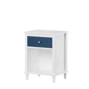 Racxily Wooden Nightstand with Drawer & Shelf, Modern Bedside Table for Kids & Adults - 1 of 4