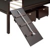 Sapphtopaz Twin Size Loft Bed with 2 Storage Boxes,Kids Bed Frame with Slide & Climbing Frame,Toddler Bed with Blackboard for Kids,Boys&Girls - 4 of 4