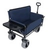 CAVINAS 3-in-1 Folding Wagon Cart with Rear-Mounted Folding Tabletop,Shopping Cart with 9"x4" Beach Tires,Wagon for Camping,Shopping - 2 of 4