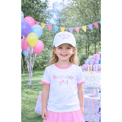 Bits & Bows Kids Birthday Girl Crewneck T-Shirt, White 5/6 — фото 2