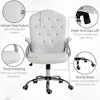 NicBex Velvet Adjustable Height Button Tufted Home Office Desk Chair with Padded Armrests and Wheels for Work Study Vanity - 4 of 4