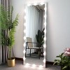 63x24" Silver Hollywood Full Length Mirror with Lights: 4 Color Modes, Touch Control, Wall Mounted or Standing - 4 of 4