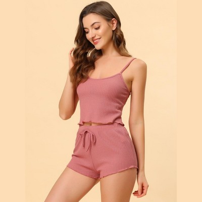 cheibear Women's Spaghetti Straps Cami Tops with Shorts Lounge Sleepwear Pajama Set, 3 of 7