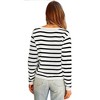 Womens Cardigan Sweaters Front Button Stripes Cardigan At Waist Long Sleeve Casual Sweater Jackets Soft Open Front Cardigan - 2 of 3