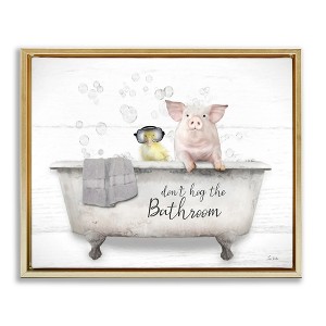 Stupell Industries Don't Hog Bathroom, 21" x 17" - 1 of 4
