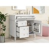 TUYOHW Bathroom Vanity with Sink Top, Bathroom Vanity Cabinet with Two Doors and Two Drawers, Open Shelf with One Package - 4 of 4