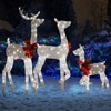 Karl Home  2D Lighted Deer Family Set of 3 Christmas Decoration - 3 of 4