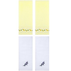 REGALWOVEN 4 Pcs Floral Soft Absorbent Hand Towel for Bathroom Home Decor 13" x 29" - 1 of 4
