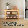 Shoe Rack Bench, 3-Tier Bamboo Shoe Storage Organizer, Entryway Bench, Holds Up to 286 lb, 11.3 x 27.6 x 17.8 Inches, for Entryway Bathroom Bedroom - 3 of 4