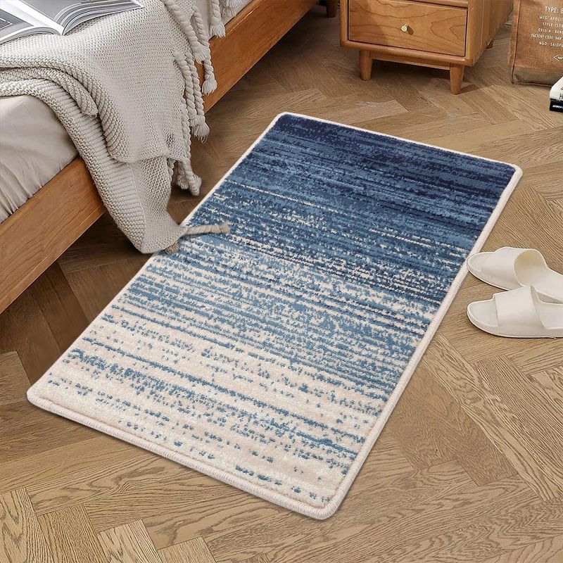 Area Rug Modern Ombre Rug Contemporary Gradient Throw Carpet for Bedroom Solid Accent Rug Non-Shedding Living Room Rug, 1 of 9