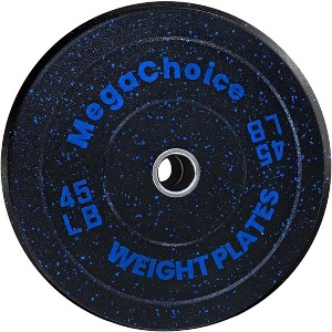 Crumb Rubber Bumper Plates 45 lbs, 2-inch Weight Plates - Color Coded, Shock Absorbing for Home Gym & Weightlifting,1pc - 1 of 4