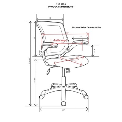 Azure Blue Mesh Ergonomic Swivel Desk Chair