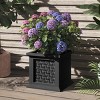 Rattan Style Outdoor Planter Box 14.65in Decorative Flower Pot - 2 of 4