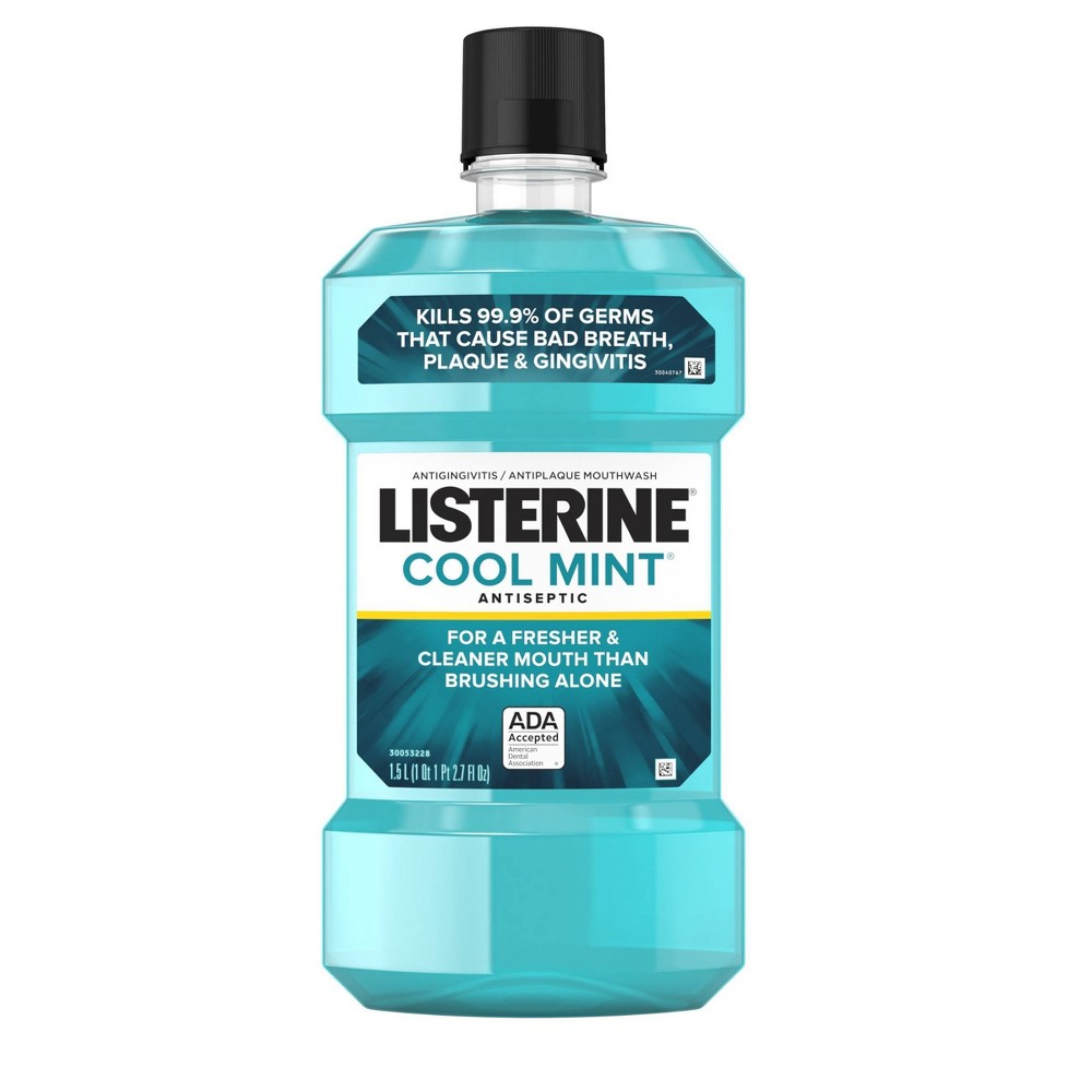 Photos - Toothpaste / Mouthwash LISTERINE Antiseptic Mouthwash for Bad Breath and Plaque Cool Mint - 1.5L 