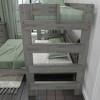 Max & Lily Solid Wood Modern Farmhouse Bunk Bed, L-Shaped Twin over Queen Bed Frame For Kids - 4 of 4