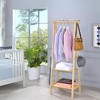 59" Tall Standing Garment / Coat Rack, Natural - 2 of 4