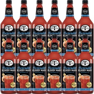 Mr & Mrs T Horseradish Bloody Mary Mix, 1L Bottle, 12 Pack – Premium Cocktail Mixer for Spicy Bloody Marys, Ready to Use - 1 of 4