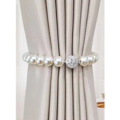 Tree City White Pearl Drawstring Decorative Tiebacks