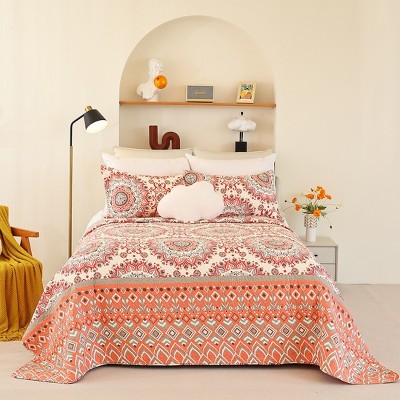 Acoinel Lightweight Polyester Fabric Bedspread Set Mandala