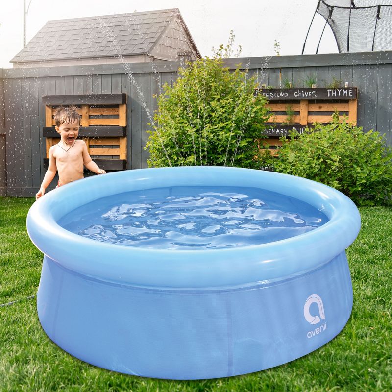 JLeisure Avenli 12014 1 to 2 Person Capacity Prompt Set Kids Above Ground Inflatable Outdoor Backyard Kiddie Swimming Pool, Blue, 5 of 7