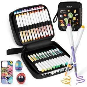 Ohuhu Acrylic Paint Markers Direct Liquid: 48 Colors Flexible Brush Tip Acrylic Markers High Opacity Paint Pens Waterproof Lightfast - Nahuku - 1 of 4