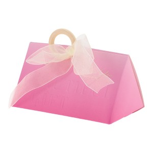 Unique Bargains Gift Boxes with Ribbons and Wood Rings 5.12"x2.91"x2.56" Rose Red 20 Pcs - 1 of 4