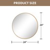 Spassway 28"H x 28"W Round Versatile Decorative Aluminum Alloy Mirror Art Designs for Living Room Bedroom Entryway Office Home Black/Gold Available - 4 of 4